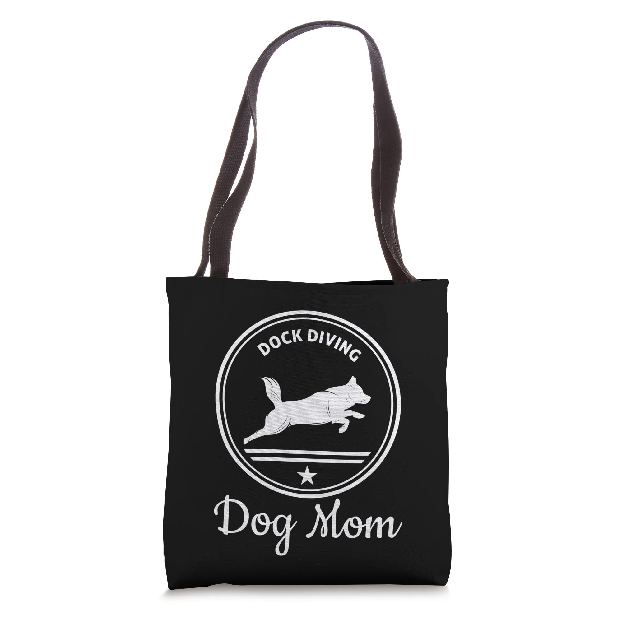 Dock Diving Dog Mom - Dog Jumping Swimming Tote Bag