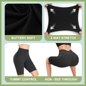 GROTEEN 7 Pack Biker Shorts for Women -5'' High Waisted Tummy Control Workout Yoga Spandex Shorts