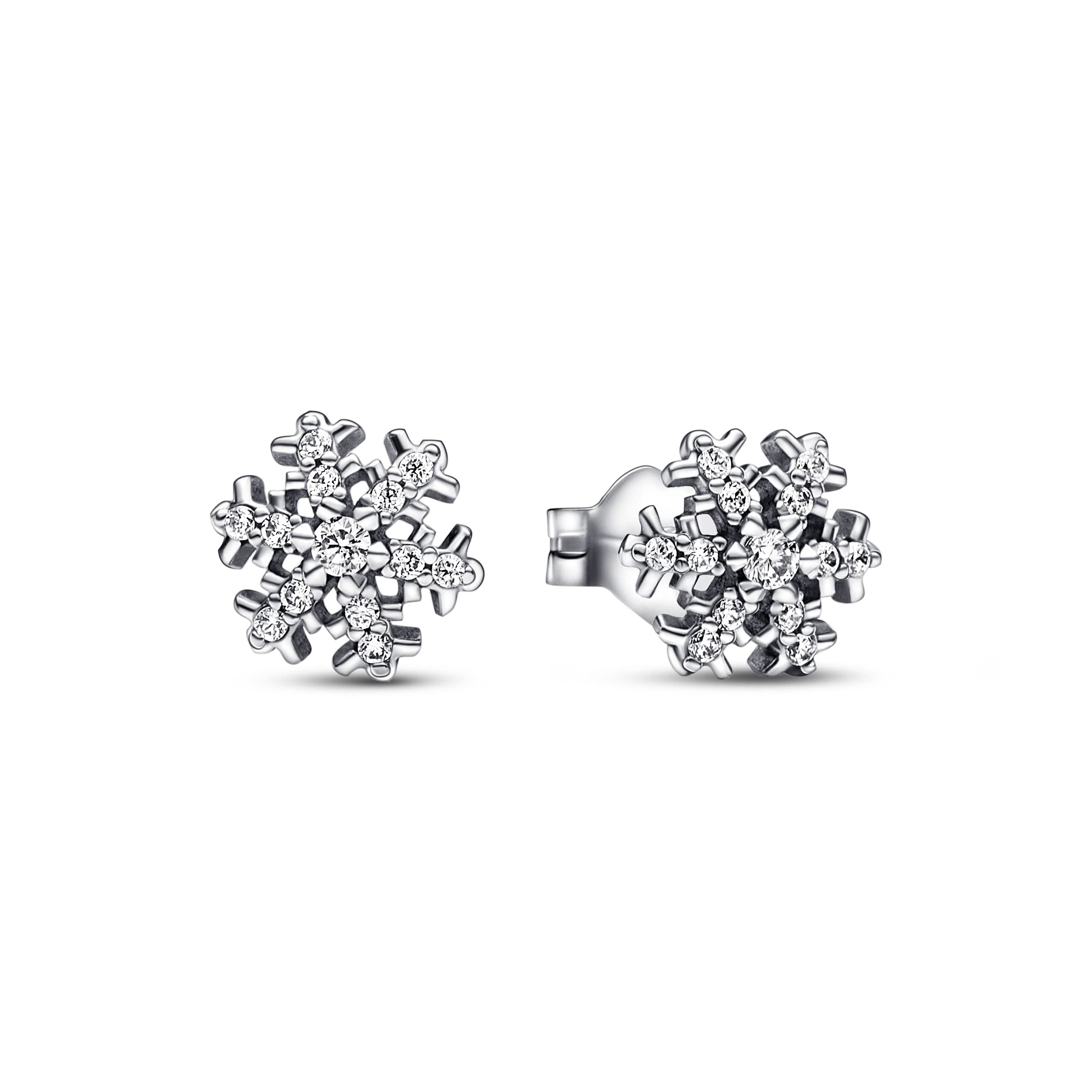 PANDORA Sparkling Snowflake Stud Earrings - Elegant Earrings for Women - Great Gift for Her - Made with Sterling Silver & Cubic Zirconia, No Gift Box