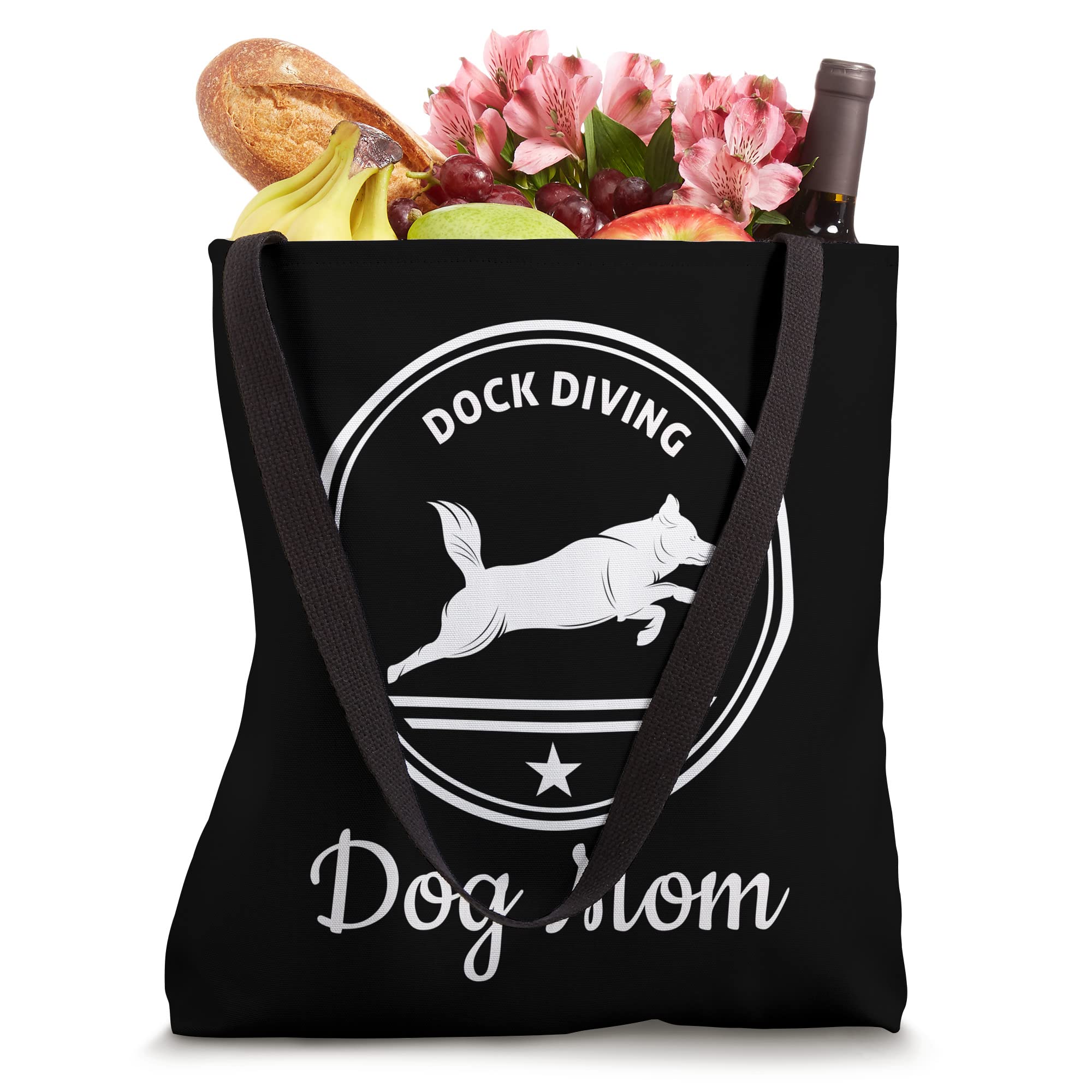 Dock Diving Dog Mom - Dog Jumping Swimming Tote Bag