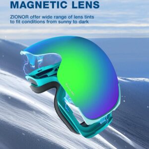 ZIONOR Lagopus Ski Goggles Z1 Zipon HD Lens Ski Goggles