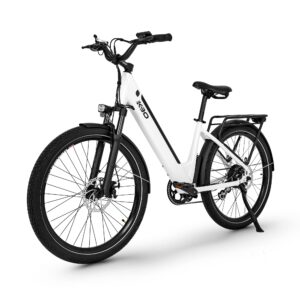 KBO Breeze Step Thru Electric Bike, 500W Ebike 48V 16Ah Removable Battery 55MI Range, 300LBS Payload, 27.5"x2.4" Commuter Ebikes for Adults, 25MPH, 7 Speed System, 5H Fast Charge