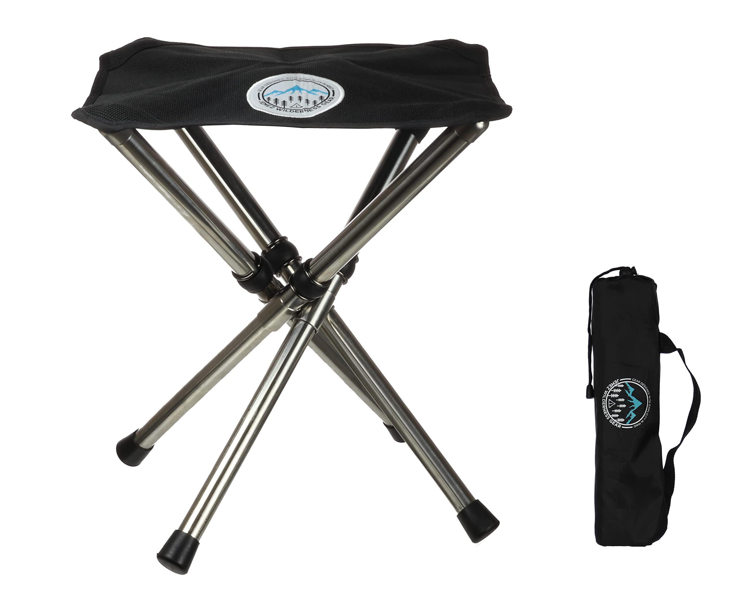 Jemez Wilderness Gear Portable Camping Stool-Compact and Lightweight Chair for The Outdoors, Sturdy and Durable