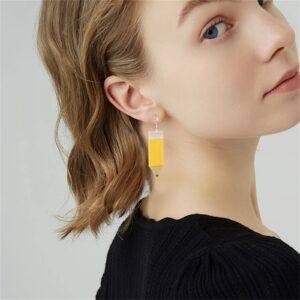 ONLYJUMP Pencil Earrings Teacher Earrings for Women Handmade Polymer Clay Pencil Earrings Back to School Creative Teacher Jewelry Gifts (Yellow)