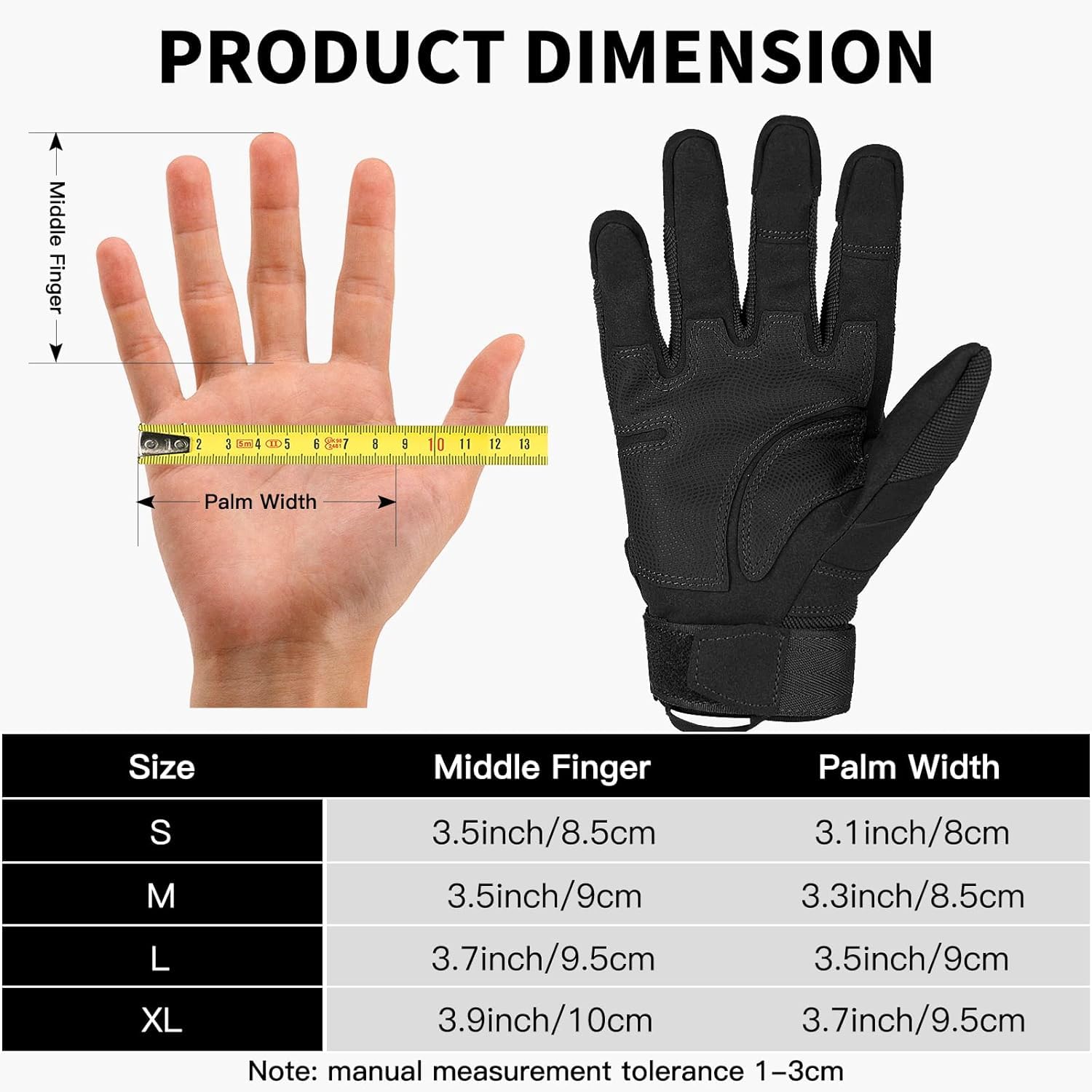 FREE SOLDIER Outdoor Gloves for Men, Motorcycle Gloves for Cycling Hiking Camping Climbing, Airsoft Gloves for Paintball and Shooting