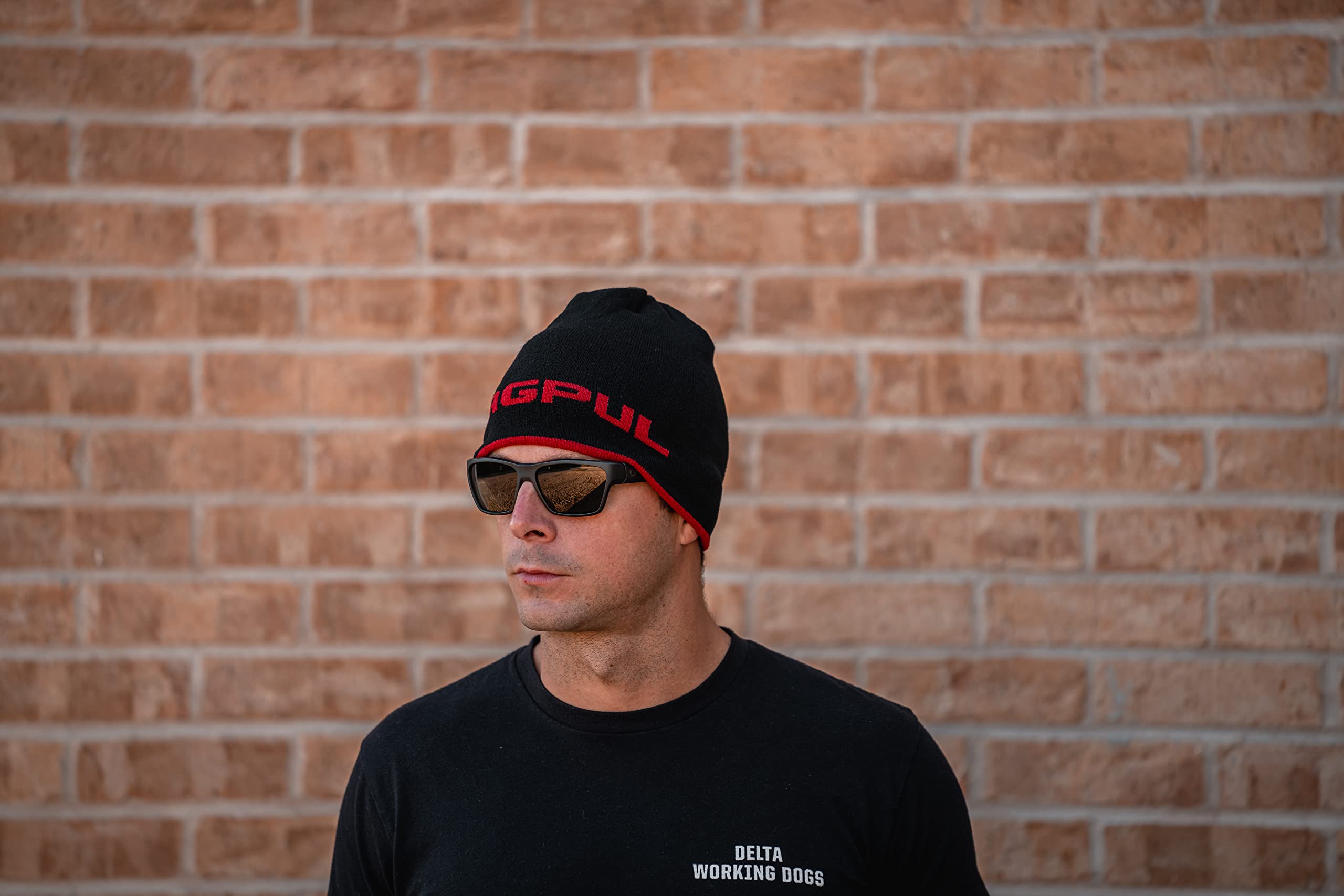 Magpul Standard Reversible Icon Beanie, Black/Red, One Size