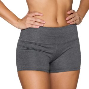 EAFW Women's Ablaze Eco-Friendly Recycled Polyester 3" Bike Short (Heather Charcoal, Small)