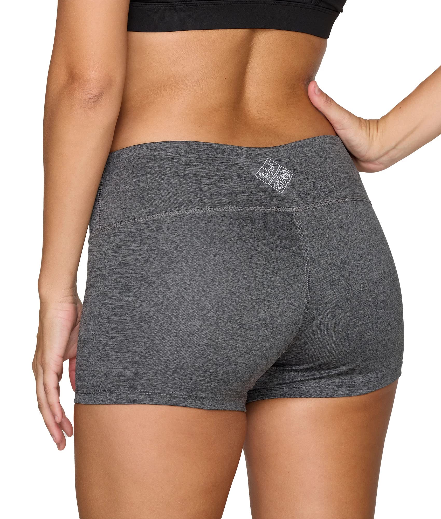 EAFW Women's Ablaze Eco-Friendly Recycled Polyester 3" Bike Short (Heather Charcoal, Small)