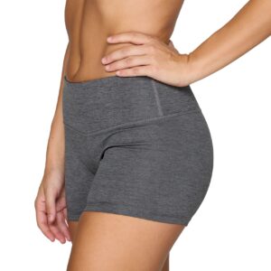 EAFW Women's Ablaze Eco-Friendly Recycled Polyester 3" Bike Short (Heather Charcoal, Small)