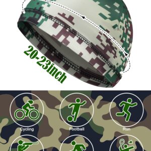 SATINIOR 6 Pieces Cooling Skull Caps for Men Helmet Liner Sweat Wicking Cap Wicking Beanies Hat Liner for Cycling Running (Cool Patterns)