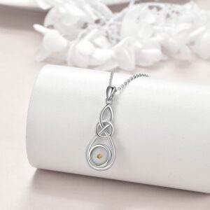 Vadmans Mustard Seed Necklace Sterling Silver Celtic Seed Pendant Chrisitan Jewelry Gifts for Women Lady