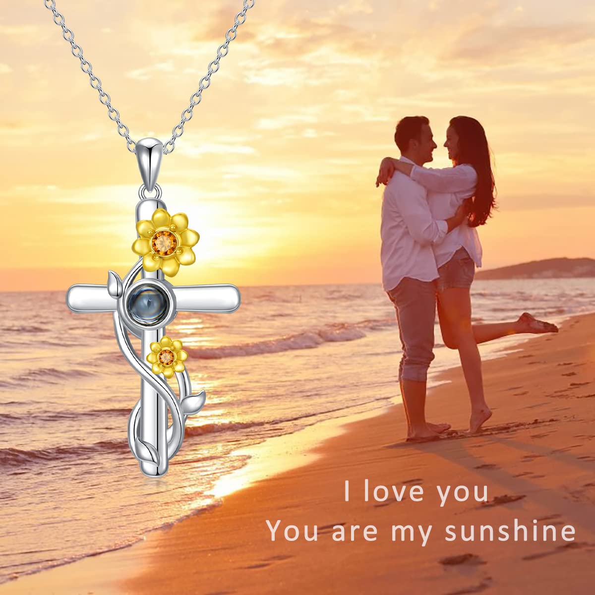 Dorunmo Necklace with Picture Inside Picture Necklace Customized Picture Projection Necklace Personalized Photo Pendant Necklace Christmas Jewelry Gifts for Women Wife Mom Girlfriend