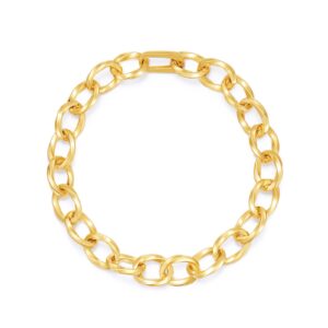 SISGEM 18k Yellow Gold Cuban Link Bracelet for Women, Real 18 Carat Gold Bracelet Fine Jewelry for Her (8.2 mm, 7.0 inch Adjustable)