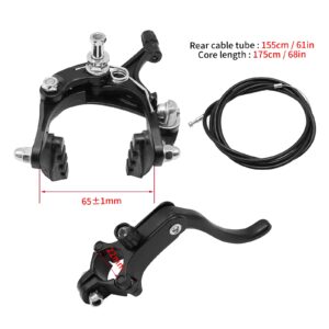 UOIENRT Front& Rear Bike Brake Kit Caliper Side Pull Alloy Bike Brake Caliper Kit Replacement for Road Bikes(Black)