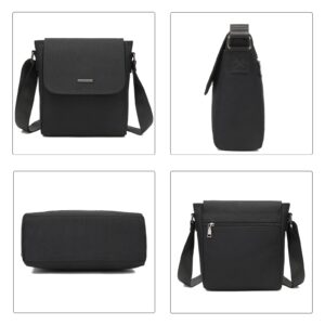 Shaelyka Water Resistant 900D Cross-Body messenger Bags, Lightweight PADDED Cellphone Bag, Black