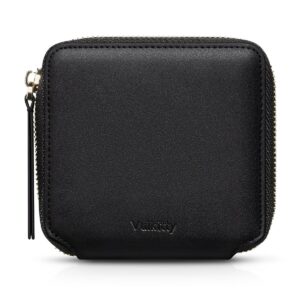 Vulkitty Women Leather Wallet RFID Blocking Bifold Slim Coin Purse Credit Card Holder with Zipper Pocket Case