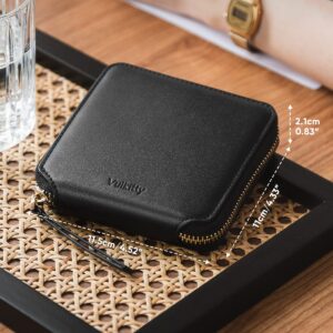 Vulkitty Women Leather Wallet RFID Blocking Bifold Slim Coin Purse Credit Card Holder with Zipper Pocket Case