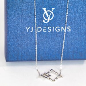 YJ DESIGNS Mother Daughter Necklace for Women - 925 Sterling Silver Dainty Necklace - Mom and Daughter Necklace - Birthday Gift Mom from Daughter - Mothers Day Necklace