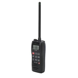 portable vhf transceiver, marine radio 6w 1w compact low distortion waterproof anti interference for port logistics (us plug)