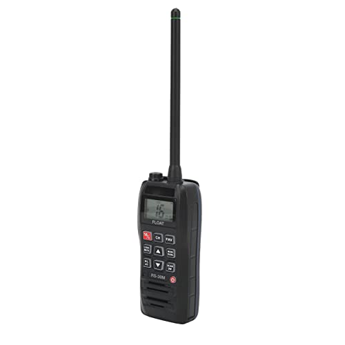 Portable VHF Transceiver, Marine Radio 6W 1W Compact Low Distortion Waterproof Anti Interference for Port Logistics (US Plug)