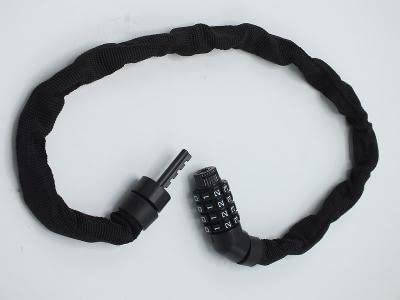 Resettable Combo Covered Chain Lock for Road Mountain and Kids Bikes 24 Inches Long!