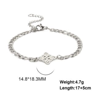 UNIFT Celtic Knot Bracelet For Women Stainless Steel Fashion Charm Irish Celtic Witches Knot Bracelet Wiccan Symbol Jewelry Gift (silver, Stainless Steel)