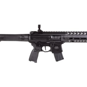 SIG SAUER MPX Gen II CO2-Powered Semi-Automatic .177 Caliber Pellet Air Rifle with Flip-Up Adjustable Sights - 30rd Rapid Pellet Magazine Included