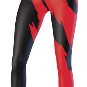 DIYUME High Waisted Ankle Fitness Leggings for Women, Soft Running Yoga Leggings,Camo Red Black XS