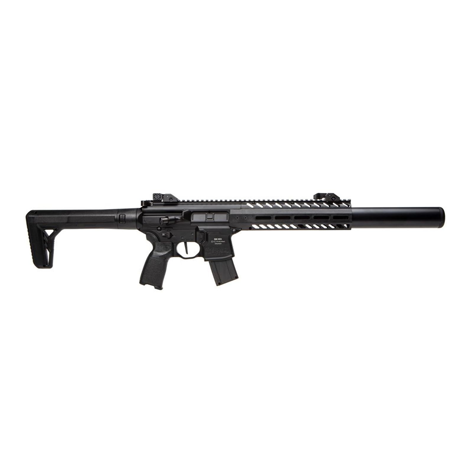 Sig Sauer MCX Gen 2 .177 Caliber 30rd CO2-Powered Semi-Auto Pellet Air Rifle | Accurate High-Performance Airgun for Shooting Training & Practice, Black