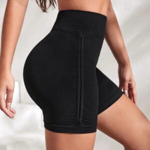 X-SNOW FALCON Women Gym Workout Seamless Shorts High Waisted Biker Scrunch Butt Booty Athletic Yoga Shorts Black