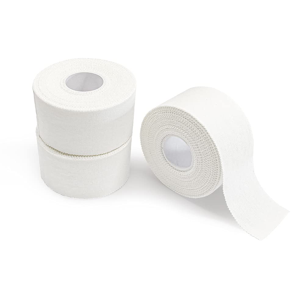 ZHIUGUZILLA Athletic Sport Tape | 3 Pack White Athletic Sports Tape | | Sports Tape Athletic for Sport Trainers & First Aid Injury Wrap | 1.5 Inch*15 Yards（White）