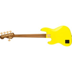 Fender MonoNeon 5-String Jazz Bass, Neon Yellow, Maple Fingerboard