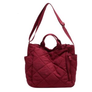 quilted tote bag for women lightweight puffer shoulder bag hobo crossbody bag casual nylon padding handbags