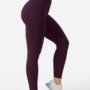 QOQ Workout Leggings for Women Scrunch Leggings Seamless Gym Yoga Leggings Butt Lifting Yoga Pants Cherry S