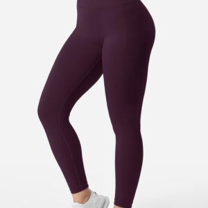 QOQ Workout Leggings for Women Scrunch Leggings Seamless Gym Yoga Leggings Butt Lifting Yoga Pants Cherry S