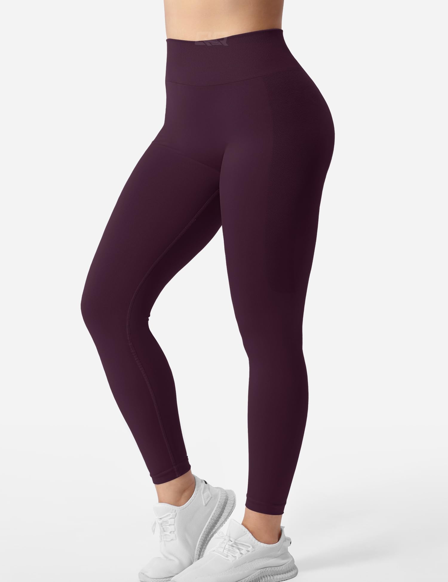 QOQ Workout Leggings for Women Scrunch Leggings Seamless Gym Yoga Leggings Butt Lifting Yoga Pants Cherry S