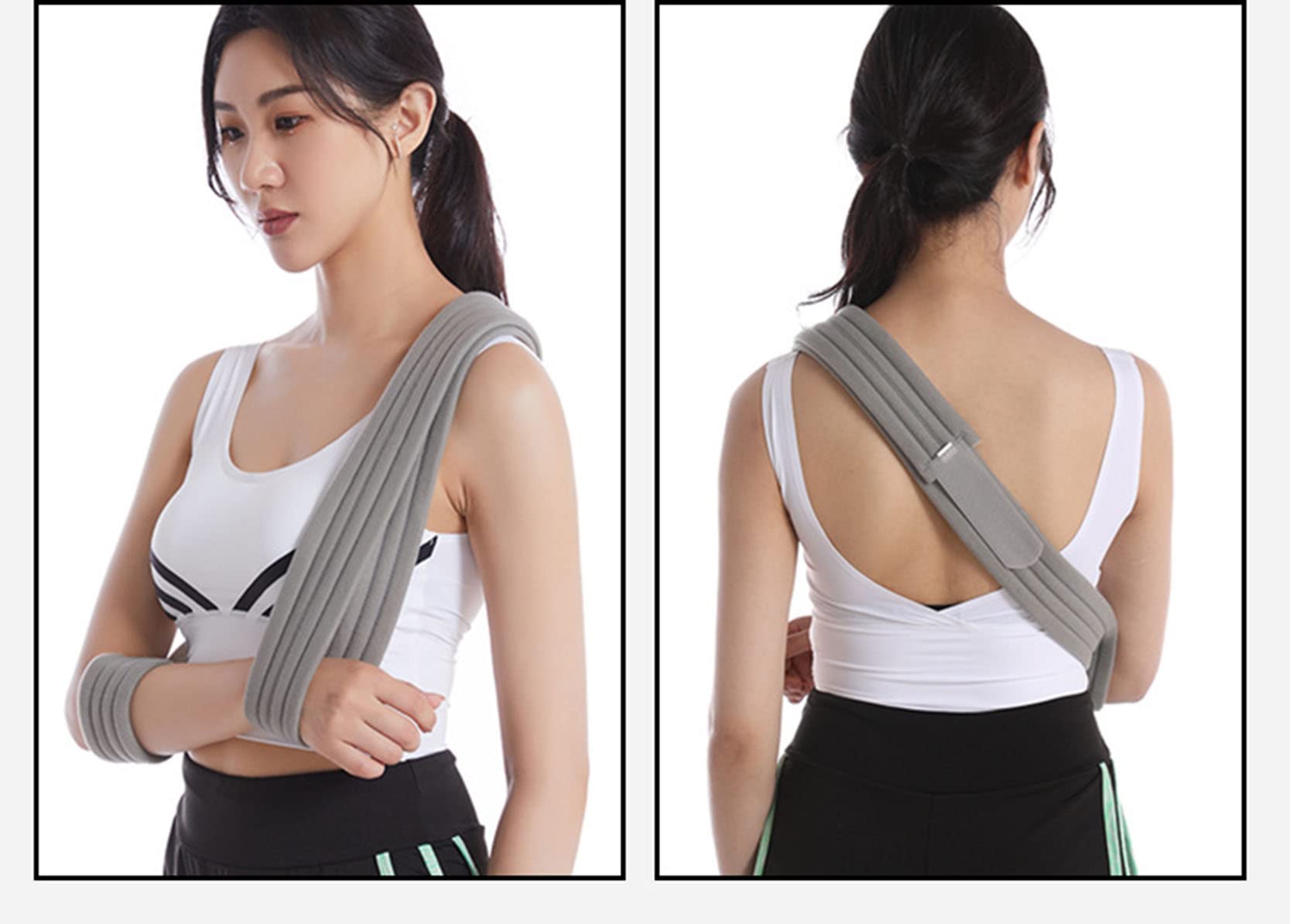 Wisexplorer 71inch/180cm Shoulder Immobilizer Arm Sling, Adjustable Lightweight&Comfortable Effective Medical Arm Support Sling for Rotator Cuff Torn Arm Wrist Hand Elbow Injury, Broken & Fractured Bones(Grey)