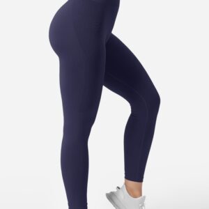 QOQ Workout Leggings for Women Scrunch Leggings Seamless Gym Yoga Leggings Butt Lifting Yoga Pants Dark Grey M