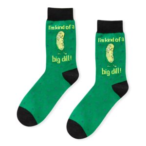 HAPPYPOP Funny Pickle Socks Mens Pickle Gifts, Pun Punny Socks, Food Socks 2 Pack