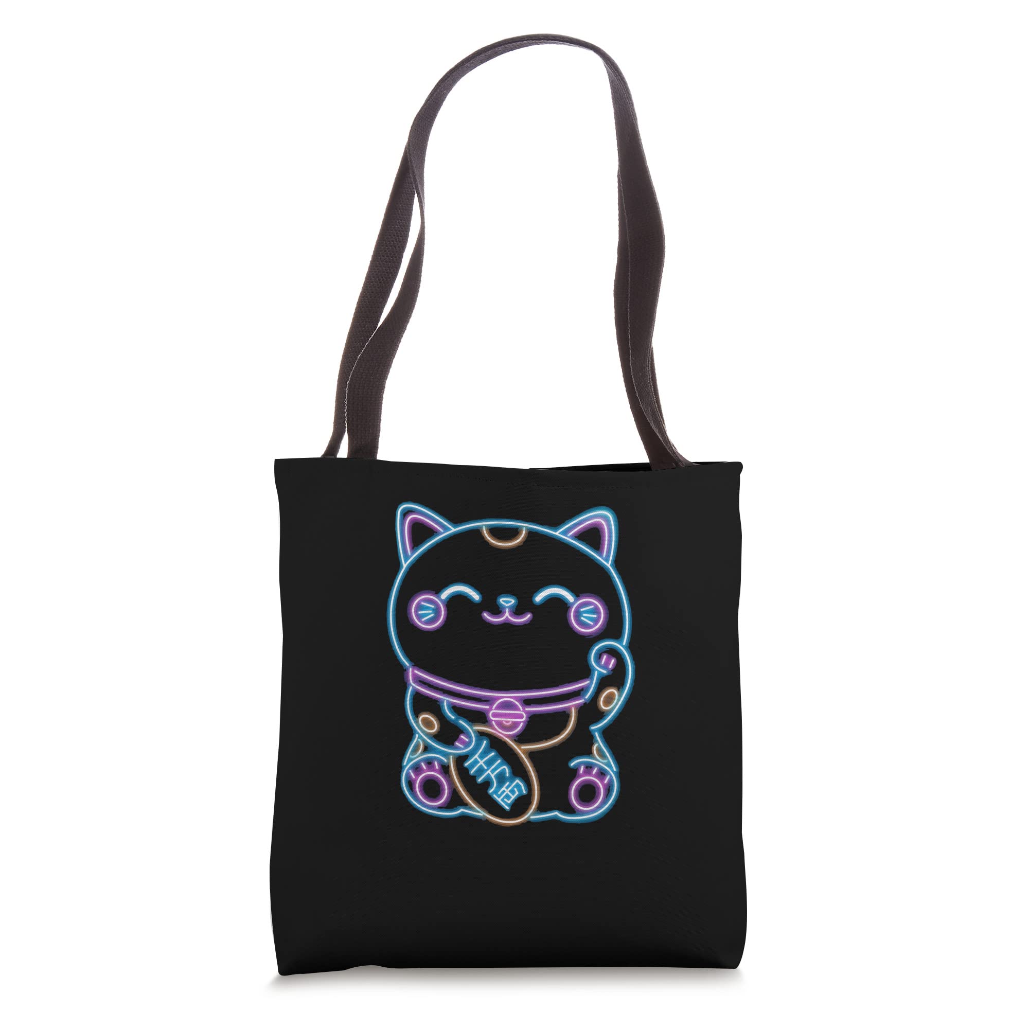 Maneki Japanese Neko Lucky Kawaii Cat Koban Feng Shui Tote Bag