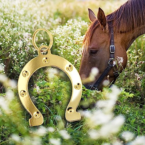 Lucchetta - Gold Horseshoe Pendant without Necklace, Small Good Luck Charm in 14 Kt Yellow, Womens 14k Charms for Necklaces up to 4mm, Authentic Fine Jewelry from Italy