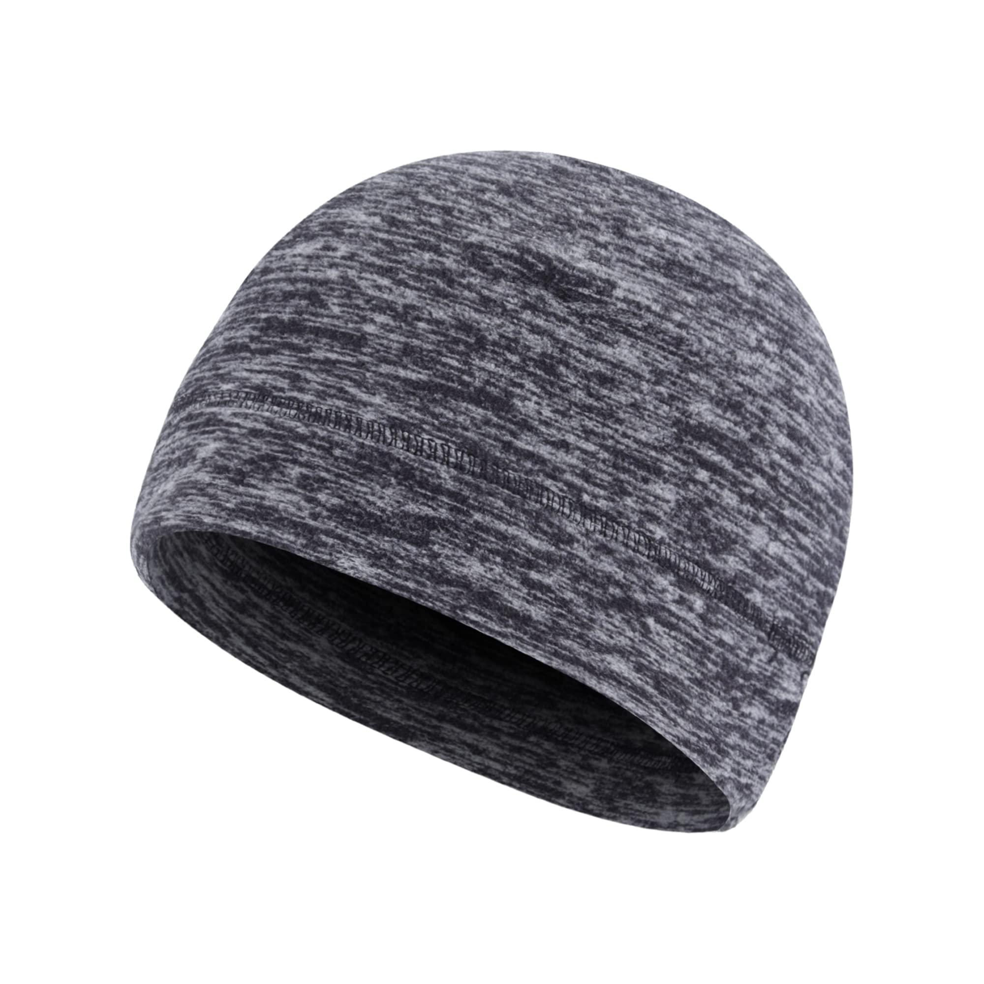 CHOWMI Winter Skull Cap Hat Thermal Stretchable Cycling Cap Polar Fleece Beanies Head Warmer for Men Women (Hemp Black)…