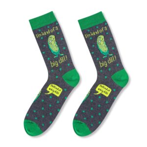 HAPPYPOP Funny Pickle Socks Mens Pickle Gifts, Pun Punny Socks, Food Socks 2 Pack