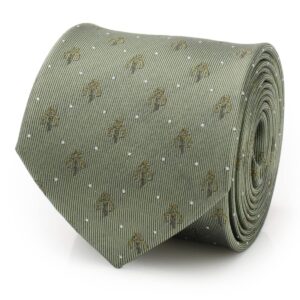 cufflinks inc. mandalorian dot sage green men's tie