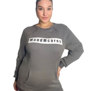 MandMcares Plus Size Sweater| Dialysis Shirts with Zipper| Hemodialysis Clothing | Chemowear Chest Port Access Shirt for Men and Women 4XL