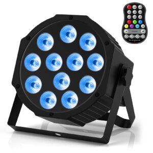 rechargeable par lights rgbw 4-in-1 led uplights battery powered stage lights, holdlamp dj lights sound activated with remote & dmx control for festival party event wedding bar church