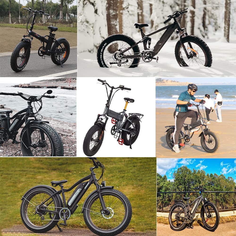 BUCKLOS 20 inch Air MTB Suspension Fork 4.0 Fat Tire, 140mm Travel Spacing Hub 135mm 1 1/8 Straight Tube Manual Lockout 9mm QR Mountain Bike Front Forks, fit Snow Beach XC E-Bikes ect.