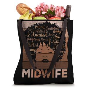 Midwife Appreciation Afro American Midwifery Women Tote Bag