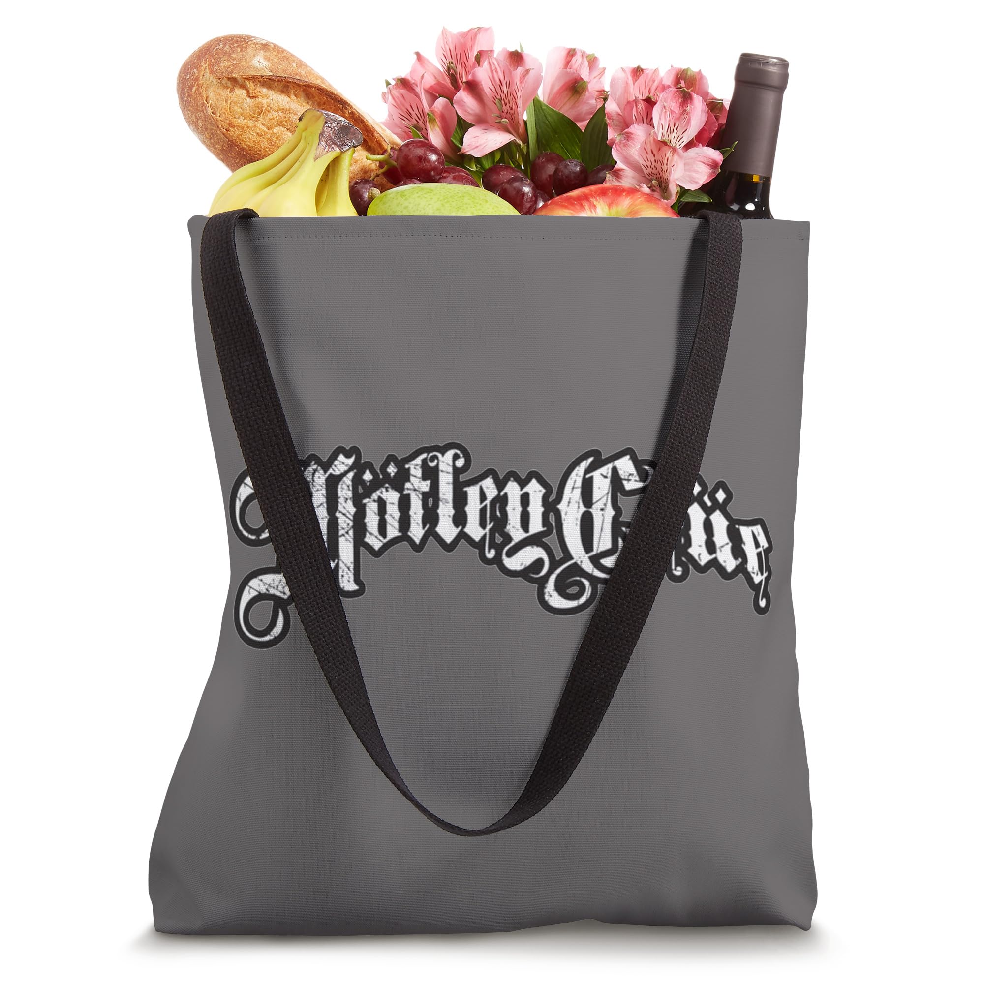 Mötley Crüe – Distressed Gothic Logo Asphalt Tote Bag