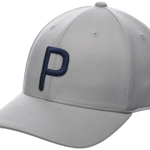 Puma Golf Men's P Cap, Ash Gray-Navy Blazer, OSFA